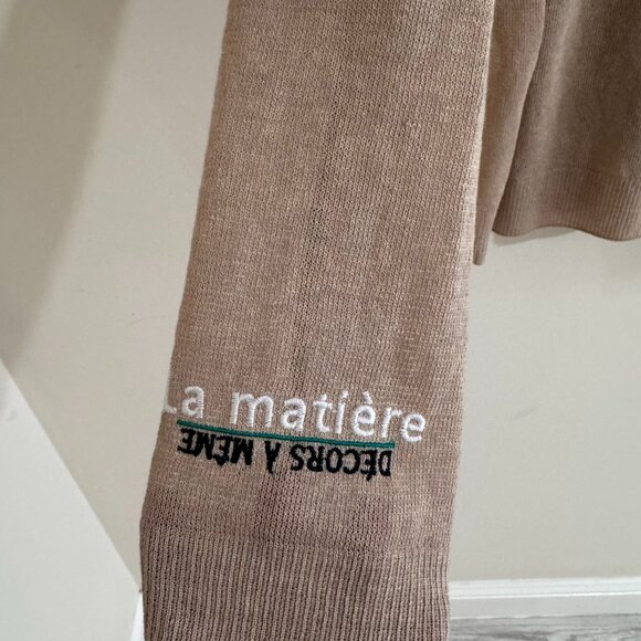 [Voice of Voices] Beige Cardigan with Green Detail - Size S/M - Picture 4 of 4